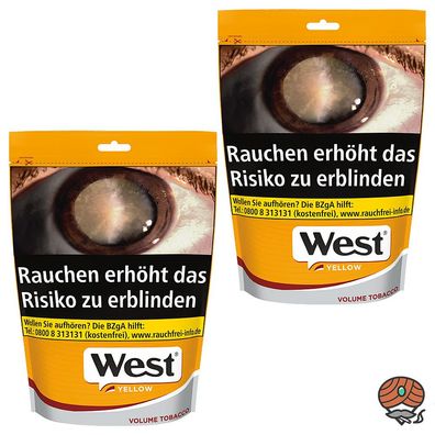 West Yellow Volumentabak Beutel 2x 150g