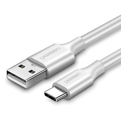 Ugreen US287 Hochleistungs-Ladekabel USB-A/USB-C 3A, 0,25m, Weiss