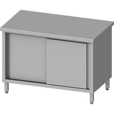 Stalgast Arbeitsschrank mit Schiebetüren, 1200x700x850 mm, ohne Aufkantung, versch