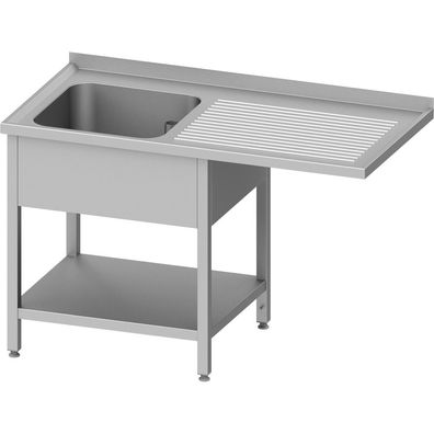 Stalgast Spültisch mit Grundboden, und Überstand, 1300x700x900 mm, mit einem Becke