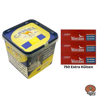 Camel Yellow/Gelb Volumentabak 300g Eimer, Winston Extra Hülsen