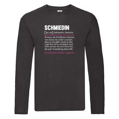 Schmiedin | Schmied | Beruf Schmiederei | lustig Long Sleeve Schwarz