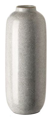 Fink ROY, Vase, Porzellan, hellgrau, weiß, L. 11 cm, B. 11 cm, H. 30 cm, D. 11 cm