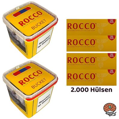 ROCCO Volumentabak Gelb BUCKET 2x 500g, 2000 Hülsen