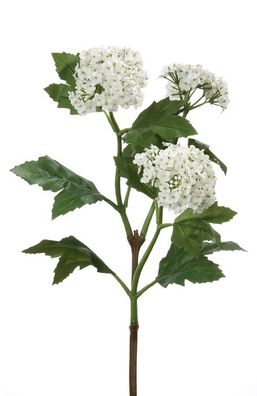 Fink Schneeball, Kunstblume, Kunstfasern, weiß, L. 84 cm 181657