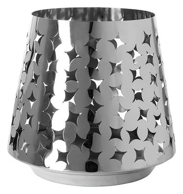 Fink LUMA, Windlicht, Edelstahl , silber, L. 23 cm, B. 23 cm, H. 30 cm, D. 32 cm