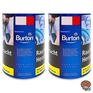 Burton Blue / Blau Feinschnitt Tabak Dose à 2x 120g