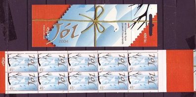 Island postfrisch 2004 Markenheft von MiNr. 1080 Weihnachten