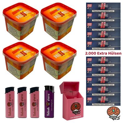 Pall Mall Allround Volumentabak Maxi Box 4x 263g, Red Xtra Hülsen, Zubehör