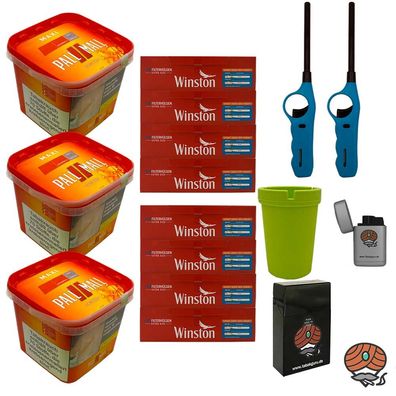 Pall Mall Volumentabak Maxi Box 3x 263g, Extra Hülsen, Box, Ascher, u.v.m