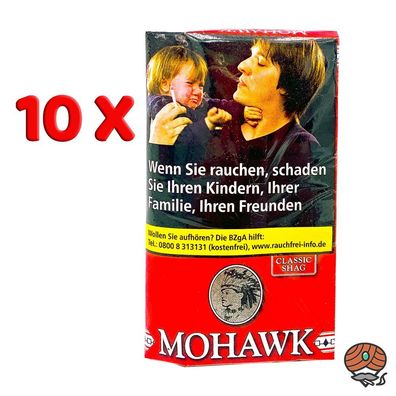 Mohawk Classic Shag Red Drehtabak Pouch 10x 30g