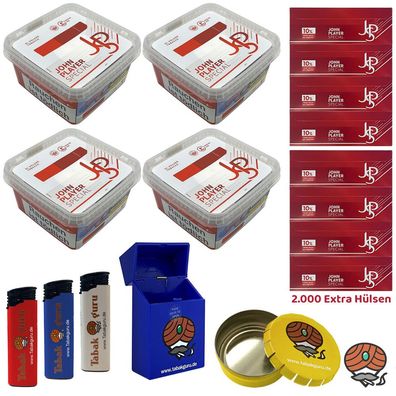 JPS John Player Special Volumentabak Mega Box 4x 130g, Extra Hülsen viel Zubehör