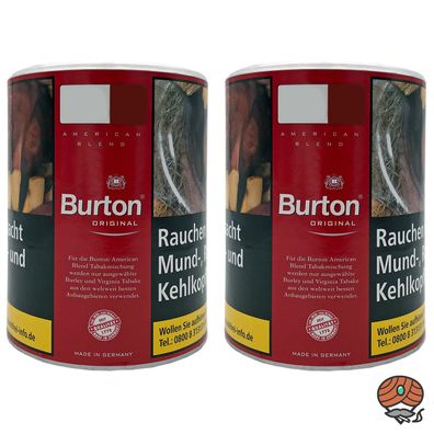 Burton Original Feinschnitt Tabak / Stopf- Drehtabak Dose 2x 120g