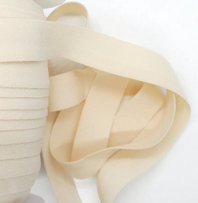1m x 15mm Falzgummi Rollierband Einfassband elastisch soft matt Farbe Beige Hell