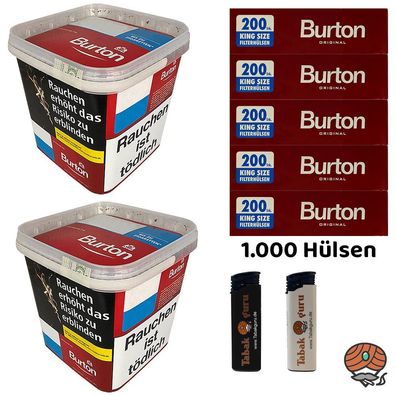 Burton Red Volumentabak/Zigarettentabak MEGA Box 2x 270g + Hülsen