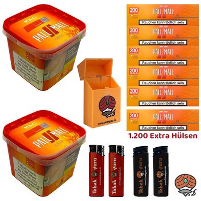 Pall Mall Allround Volumentabak Maxi Box 2x 310g, 1200 Hülsen, Zubehör