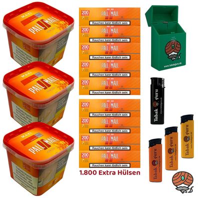 Pall Mall Allround Volumentabak Maxi Box 3x 263g, 1800 Hülsen, Zubehör