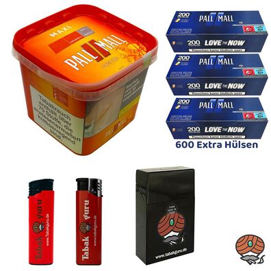 Pall Mall Allround Volumentabak Maxi Box 1x 310g, 600 Blue Xtra Hülsen, Zubehör