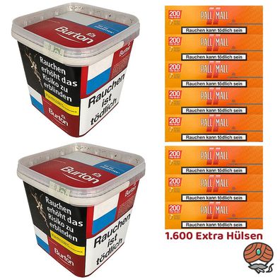 Burton Red Mega Box 2x 270g, 1600 Pall Mall Allround Xtra Hülsen
