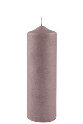 Fink CANDLE, gebürstet metallic Stumpenkerze, Paraffin, gebürstet, rose, L. 8 cm,