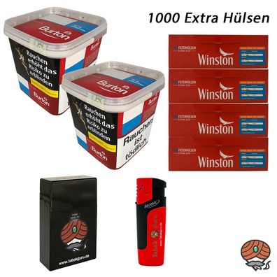 Burton Red Volumentabak/Zigarettentabak MEGA Box 2x 270g, Winston Extra H