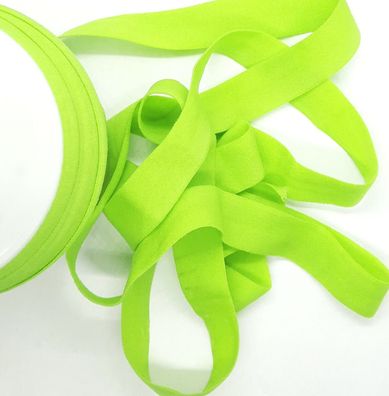 1m x 15mm Falzgummi Rollierband Einfassband elastisch soft matt Fb. Apfelgrün