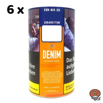 Dosen Denim Stopftabak/Volumentabak Dose 6x 85g