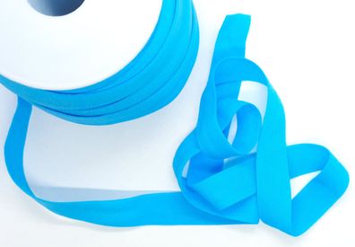 1m x 15mm Falzgummi Rollierband Einfassband elastisch soft matt Fb. Aqua Blau