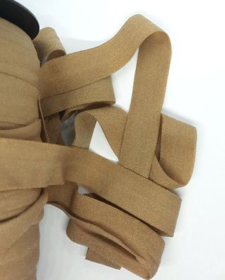 1m x 15mm Falzgummi Rollierband Einfassband elastisch soft matt Fb. Braun Hell