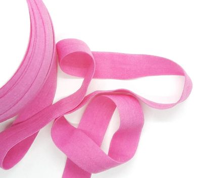 1m x 15mm Falzgummi Rollierband Einfassband elastisch soft matt Fb. Hot Pink