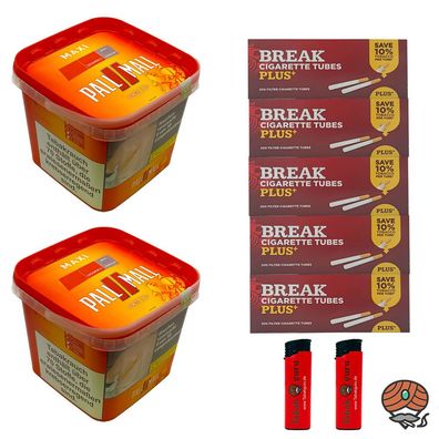 Pall Mall Allround Volumentabak Maxi Box 2x 263g, 1000 Break Extra Hülsen,