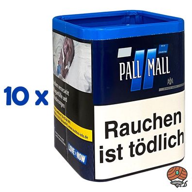 Pall Mall Blue / Blau Zigarettentabak / Stopftabak L Dose 10x 43g