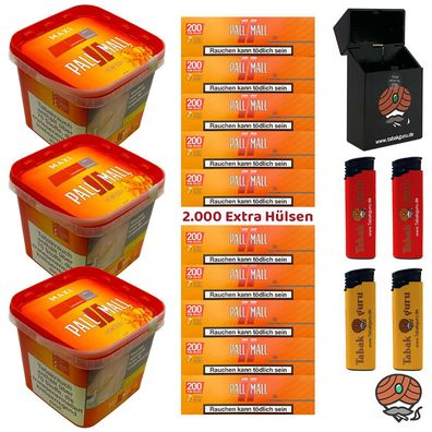 Pall Mall Allround Volumentabak Maxi Box 3x 263g, 2000 Hülsen, Zubehör