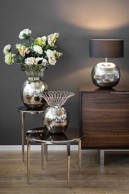 Fink TROPIC, Vase, gehämmert, silberfarben, H. 36 cm, D. 35 cm 199803