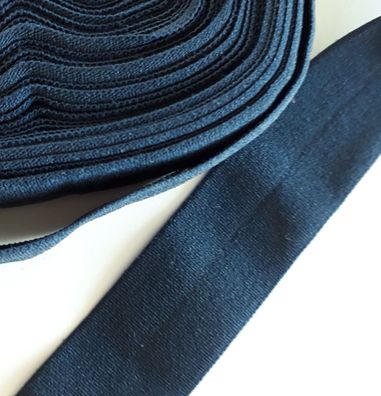 1m x 20mm Falzgummi Rollierband Einfassband elastisch soft matt Fb. Dunkelblau