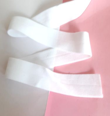 1m x 20mm Falzgummi Rollierband Einfassband elastisch soft matt Fb. Reinweiss