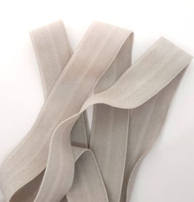 1m x 20mm Falzgummi Rollierband Einfassband elastisch soft matt Fb. Silber Grau