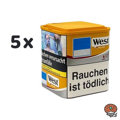 West Yellow Volumentabak Dose 5x 40g