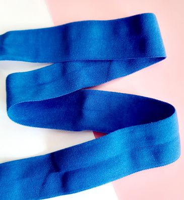 1m x 20mm Falzgummi Rollierband Einfassband elastisch soft matt Fb. Königsblau