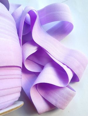 1m x 20mm Falzgummi Rollierband Einfassband elastisch soft matt Fb. Lila Hell