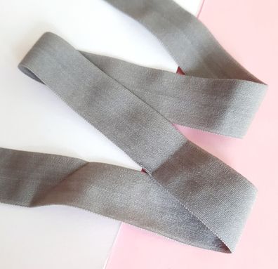 1m x 20mm Falzgummi Rollierband Einfassband elastisch soft matt Fb. Grau Dunkel