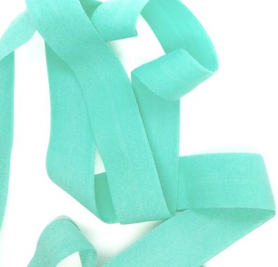 1m x 20mm Falzgummi Rollierband Einfassband elastisch soft matt Fb. Mint