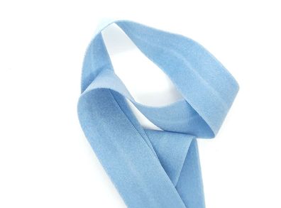 1m x 20mm Falzgummi Rollierband Einfassband elastisch soft matt Fb. Jeansblau Hell