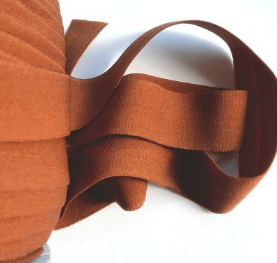 1m x 20mm Falzgummi Rollierband Einfassband elastisch soft matt Fb. Kaffee Braun