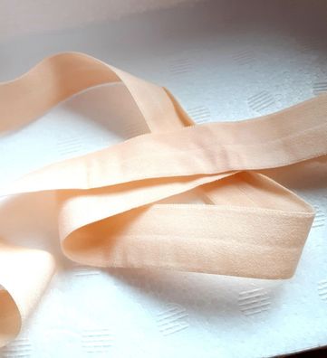 1m x 20mm Falzgummi Rollierband Einfassband elastisch soft matt Fb. Puder Hell