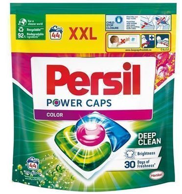 Persil XXL Power Caps Color, Waschmittelkapseln fuer bunte Textilien, 44 Stueck