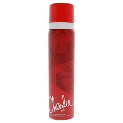 Revlon Charlie Red Koerperspray, 75 ml - Frische und langanhaltender Duft fuer Sie