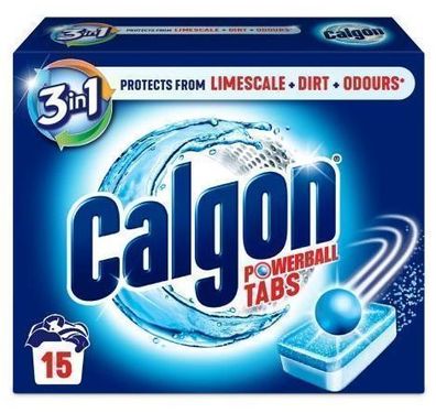 Calgon Powerball Waschmaschinenentkalker Tabs, 15 Stueck