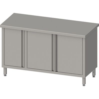 Stalgast Arbeitsschrank mit Flügeltüren, 1500x700x850 mm, mit Flügeltürschrank