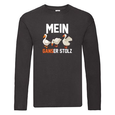 Mein ganser Stolz | Gans | Gänsezüchter Long Sleeve Schwarz